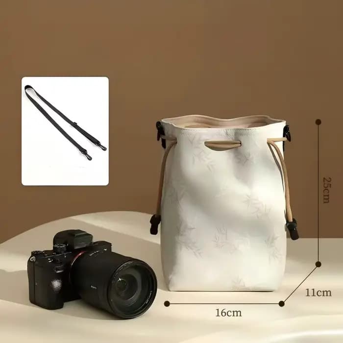 Sac de rangement compact et portable pour appareil photo, pochette bandoulière avec sangle pour appa