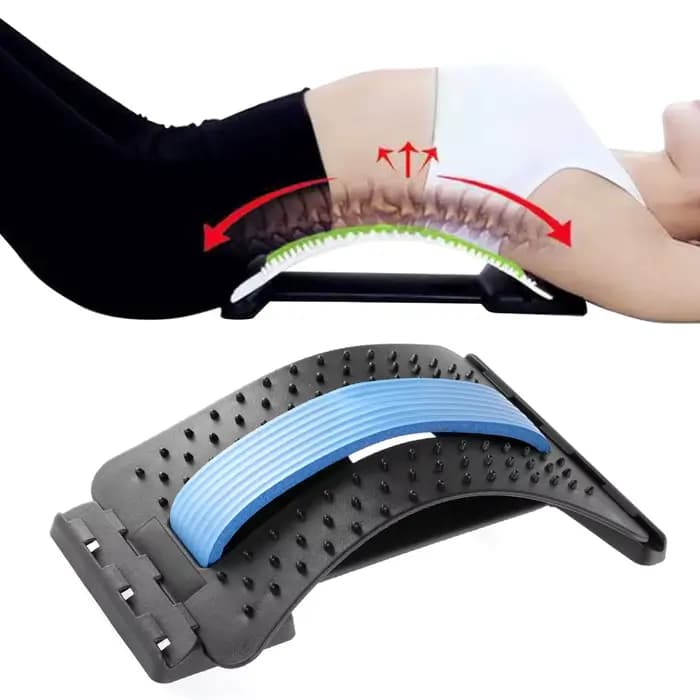 Civière dorsale masseur réglable à 3 niveaux taille cou Fitness soutien lombaire cervicale de la col