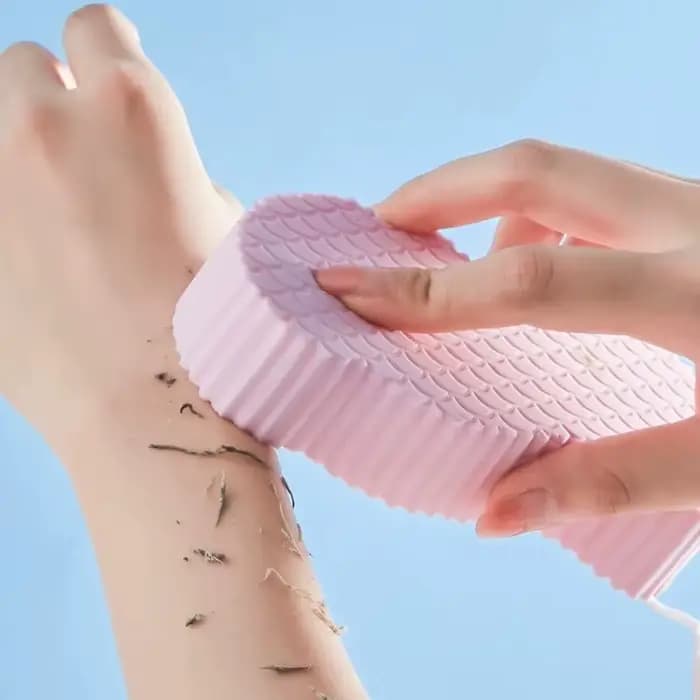 Éponge de bain exfoliante texturée 3D super douce – Gommage doux pour la peau, adapté aux peaux rugu