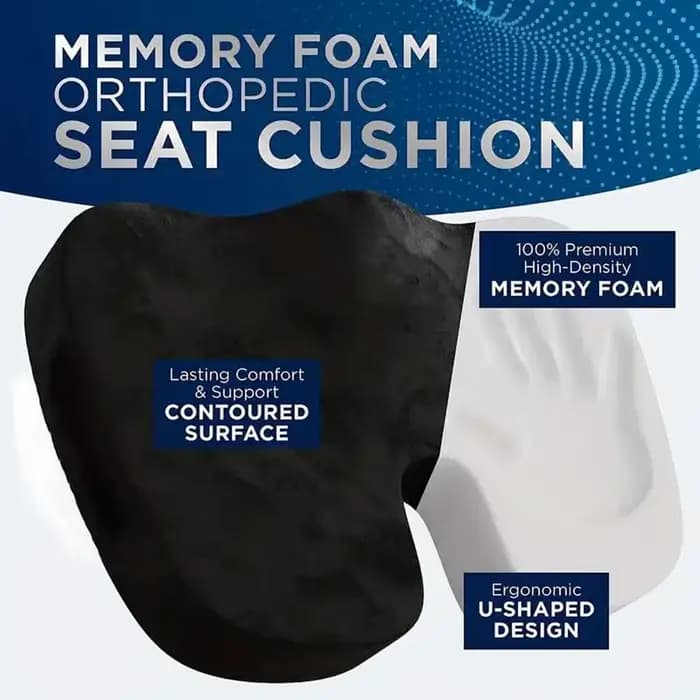 Coussin de siège de voyage en mousse à mémoire de forme, oreiller en forme de U pour chaise, voiture