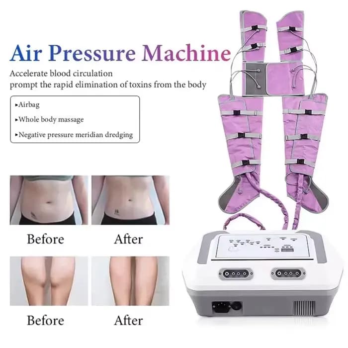 Machine de pressothérapie professionnelle, appareil de Massage lymphatique violet, bras, épaules, ve