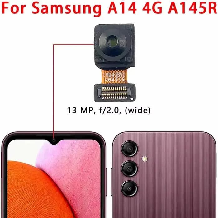 Appareil photo à selfie pour Samsung Galaxy, A14, A15, 4G, 5G, ABahn, A146 axes, AachFrmetals, camér