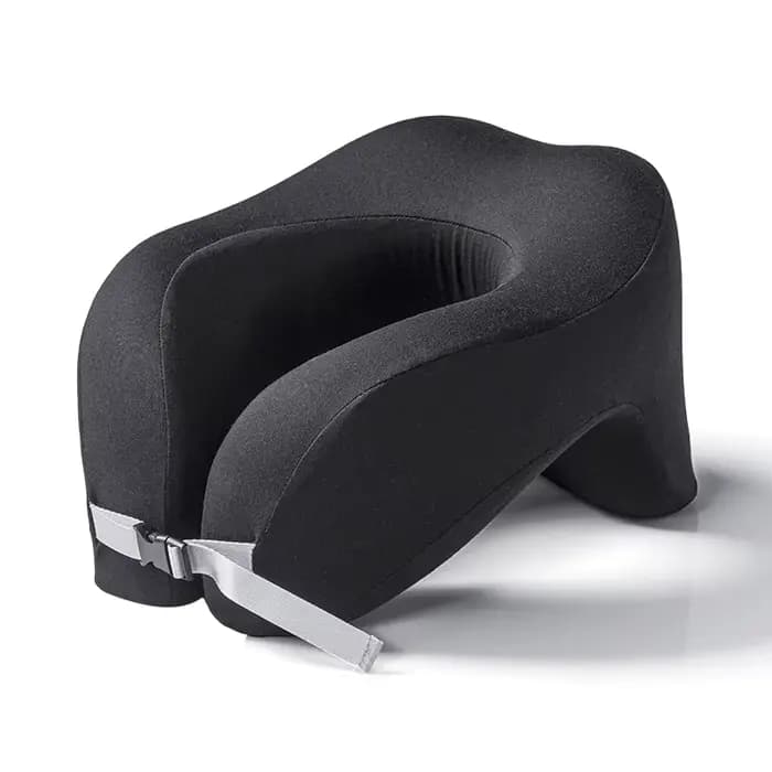 Oreiller de voyage en forme de U en mousse à mémoire de forme pure pour avion, bureau, sieste, oreil
