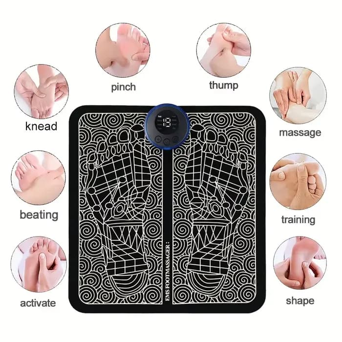 Masseur de pieds électrique télécommandé, Relaxation musculaire, masseur Cervical pliable et Recharg