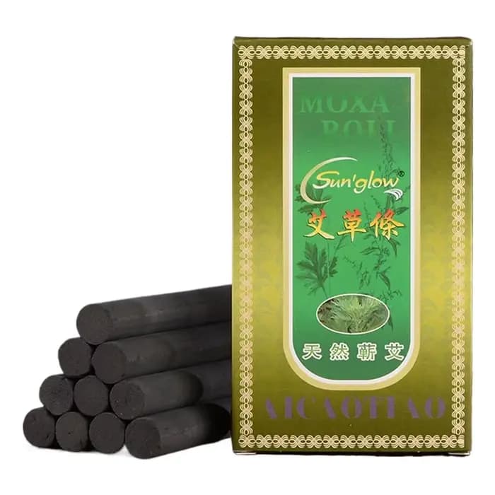 10 pièces/boîte Bâtonnets de Moxa sans fumée en rouleaux d'Armoise sauvage (Artemisia Argy) pour Mox
