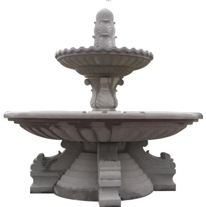 Sculpture en marbre pour jardin extérieur, décoration de jardin en pierre calcaire antique, grand li