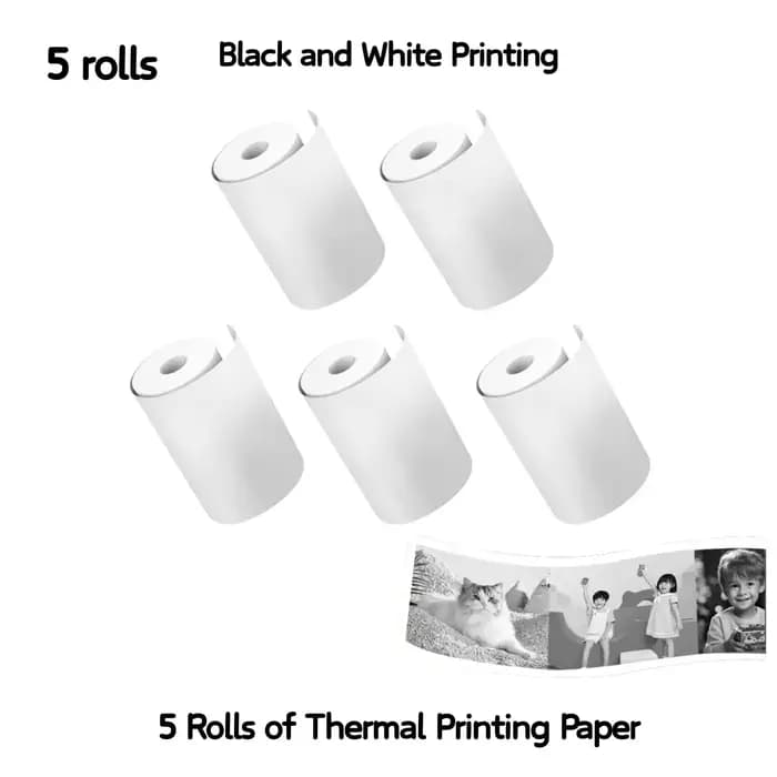 5/10 rouleaux de papier d'impression pour appareil photo pour enfants, papier d'impression thermique