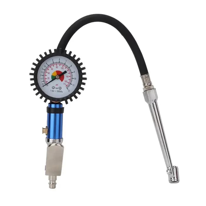 Pistolet gonfleur de pneus avec manomètre, 12 pistolets gonfleurs de pneus auto-serrants avec manomè