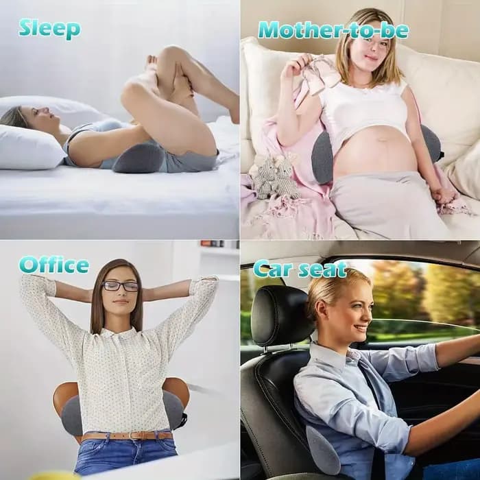 Oreiller lombaire orthopédique en mousse à mémoire de forme, 1 pièce, pour soulager et soutien du ba