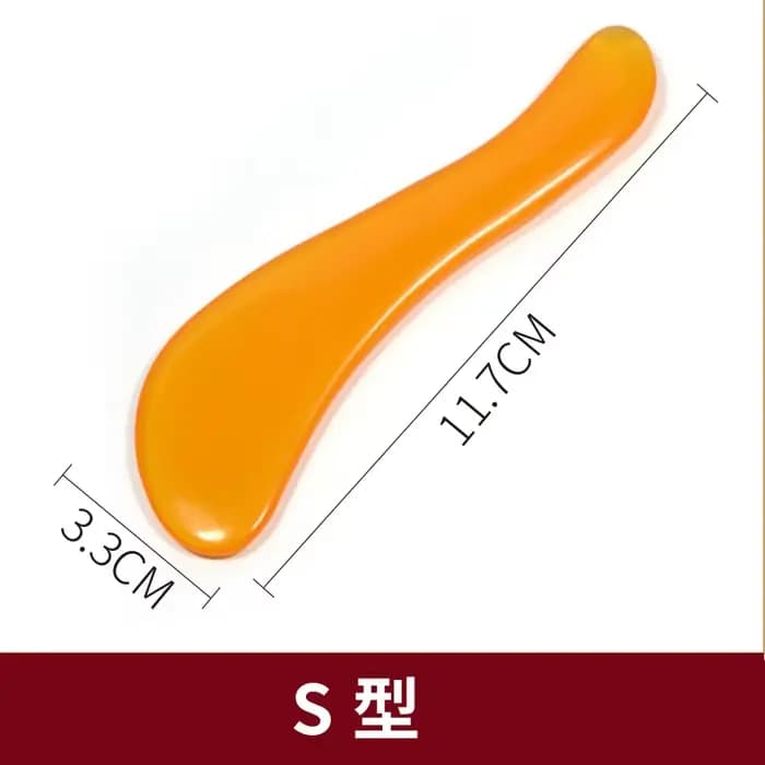 Guasha-Outil de massage du visage en résine naturelle, cire d'abeille, planche Gua Sha, point d'acup