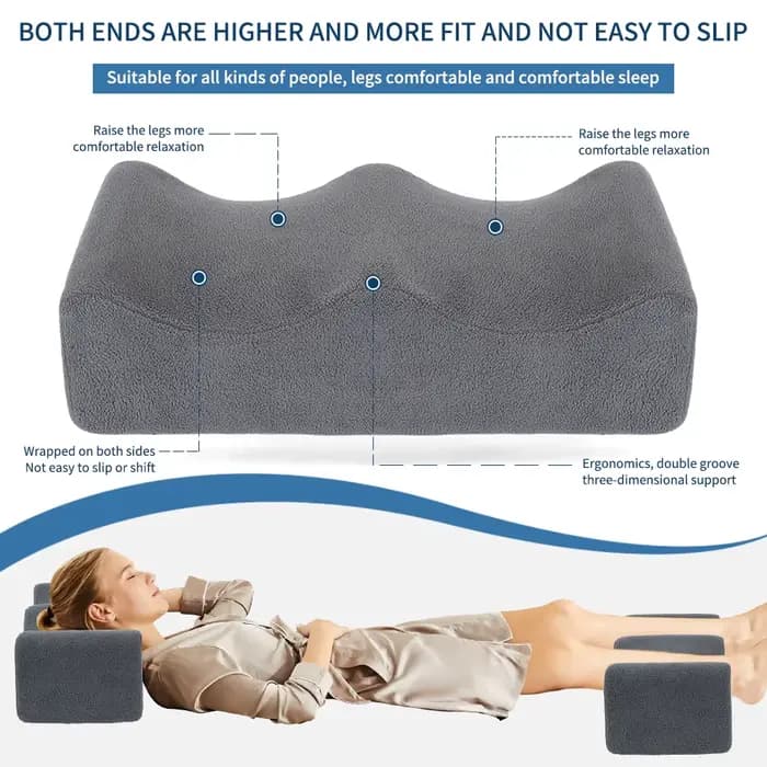 Oreillers pour les jambes, coussin pour soulager la douleur à la taille, rehausseur de jambes pour l