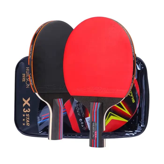 Huieson-Ensemble de raquettes de tennis de table 3 étoiles, base en bois pur, maire, intérieur, maig