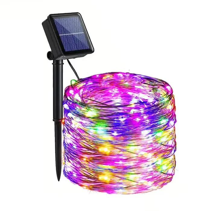 DegradLights-Guirxiété lumineuse solaire pour jardin, fil étanche, arbres de cour, fête de Noël, 8 m