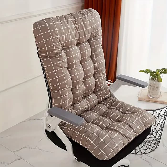Coussin de chaise de bureau ergonomique avec support de dossier intégré – Convient à une utilisation