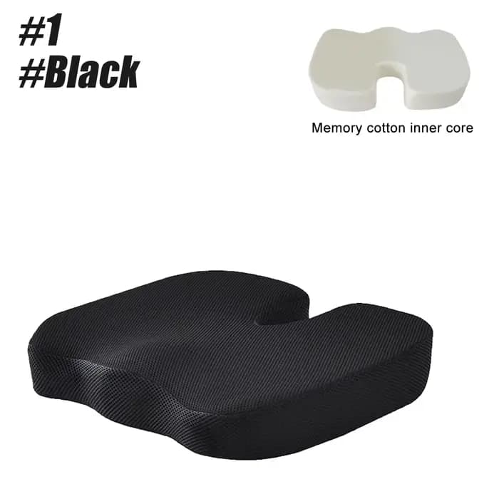 Coussin de siège Coccyx en mousse à mémoire de forme, oreiller en forme de U pour chaise, voiture et