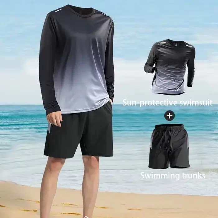 2025 nouveau maillot de bain, maillot de bain pour hommes à manches longues et pantalons longs de pr
