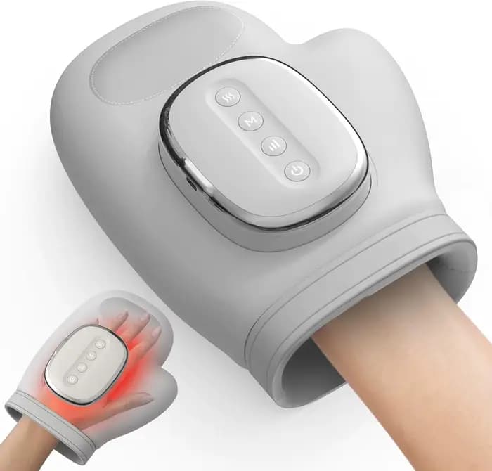 Masseur de main sans fil avec chaleur et compression, masseur électrique portable pour poignet et do