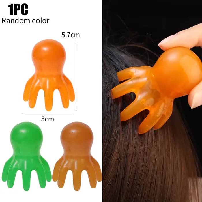 Peignes de Massage pour soulager la Fatigue, tête en résine en forme de poulpe, peignes méridiens po