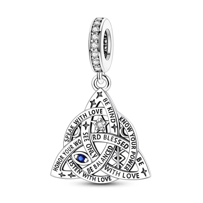 Breloques en argent sterling 925, pendentif nœud celtique, compatible avec les bracelets et colliers