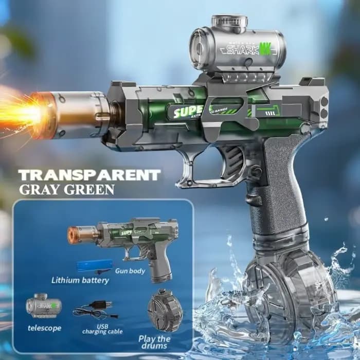 Pistolet à eau électrique automatique grande capacité, jouet aquatique pour l'extérieur, la plage, l