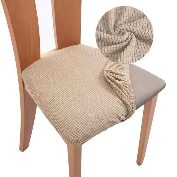 Housse de chaise en Jacquard pour salle à manger, housse de coussin élastique, housse de siège soupl