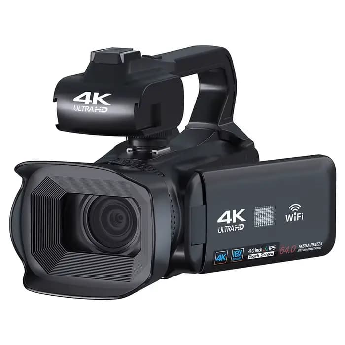 Caméras vidéo professionnelles 4K pour la photographie, 64mp, Ultra HD, Zoom numérique 18X, enregist