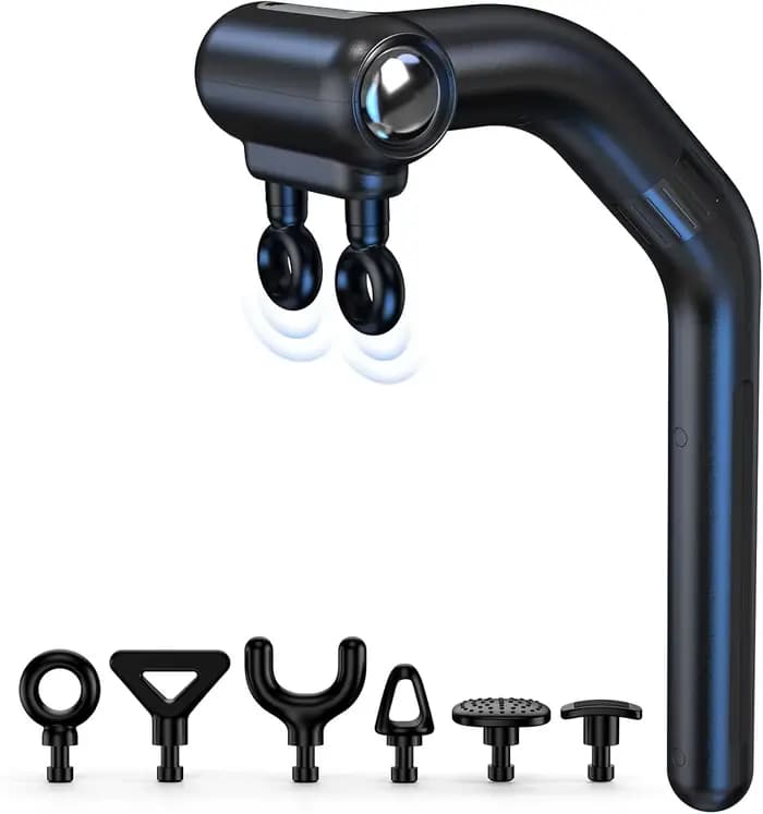 Pistolet de massage électrique à double tête détachable, marteau de massage portatif, pistolet de ma