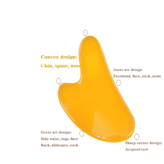 Massage Guasha pour le visage résine cire d'abeille Gua Sha Imitation Jade conseil Acupoint soins oc