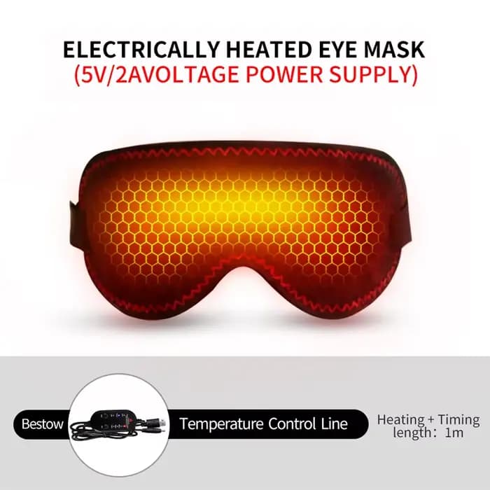 Masque chauffant massant pour les yeux - Compresse chaude soulage la fatigue, les cernes, favorise l