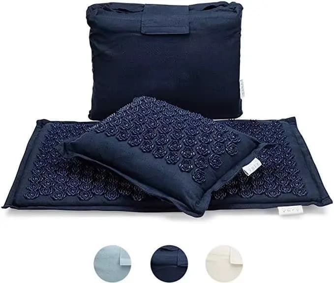 Tapis de yoga et de massage en lin naturel et fibre de coco, coussin de sport avec sac, coussin d'ac