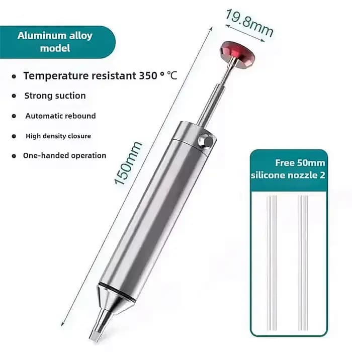 Pistolet à ventouse à souder professionnel en alliage d'aluminium, pompe à dessouder puissante pour