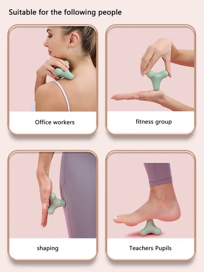 Balle de massage plantaire à quatre coins, pour le cou, la taille, les muscles des mains, le lactate