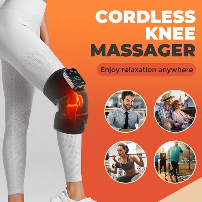 Coussin de Massage électrique 3 en 1 pour les genoux et les vibrations chauffées, masseur pour les é