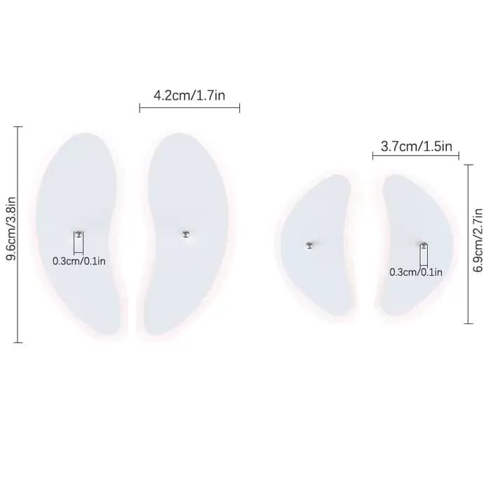 Électrodes de stimulateur musculaire EMS, 4 pièces, pour Lifting du visage, masseur Tens, Acupunctur
