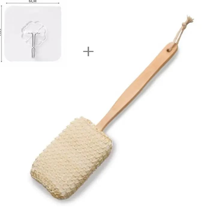 Peau sèche bois corps brosse Exfoliation poils naturels dos brosse masseur bain douche dos Spa épura