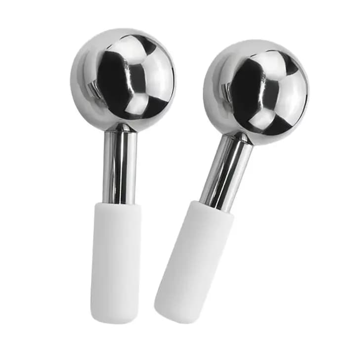 Globes de glace pour le visage, rouleau Facial en acier inoxydable froid et chaud, beauté de la peau