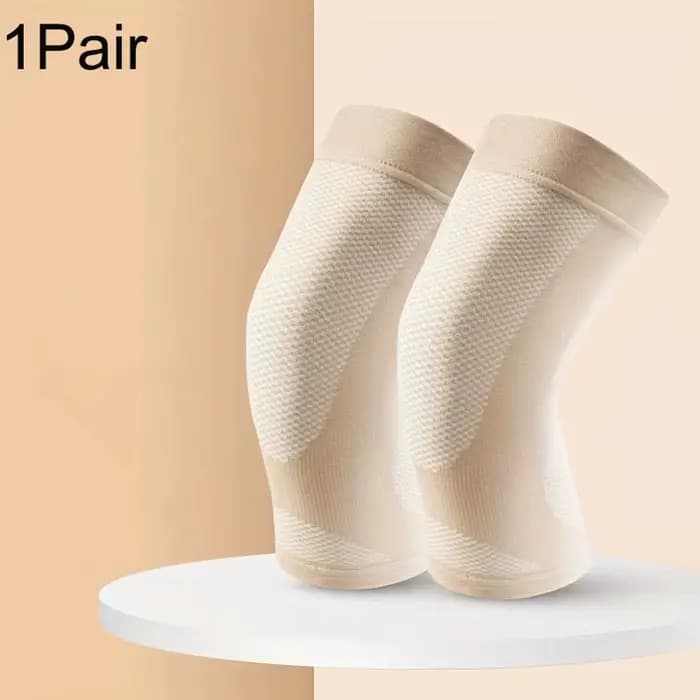1 paire de manchons de compression de genou ultra-fins – Antidérapants, respirants et élastiques pou