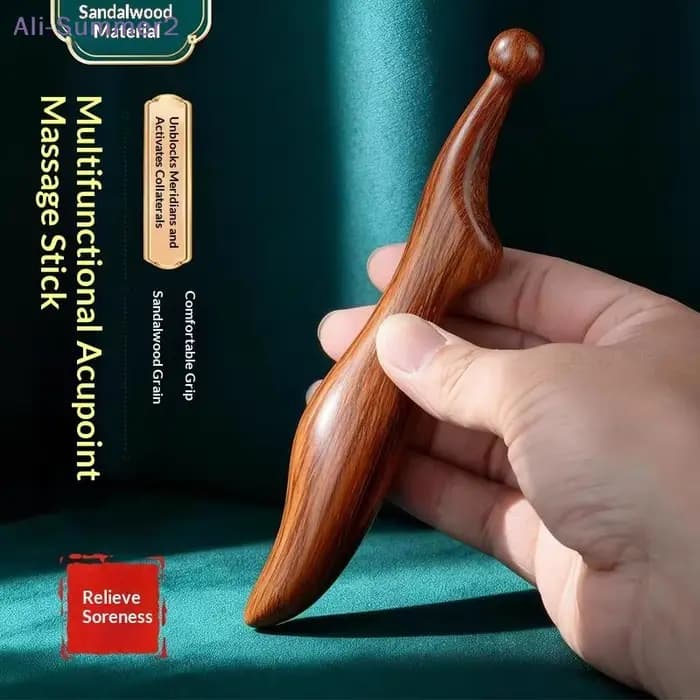 Bâton de massage en bois de santal pour thérapie corporelle, relaxation musculaire, masseur de pieds