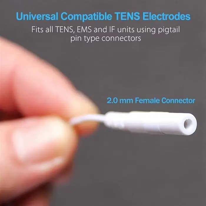 Coussinets d'unité TENS AA20-160Pcs, électrodes 2x2 pour tampons d'électrothérapie de stimulateur mu
