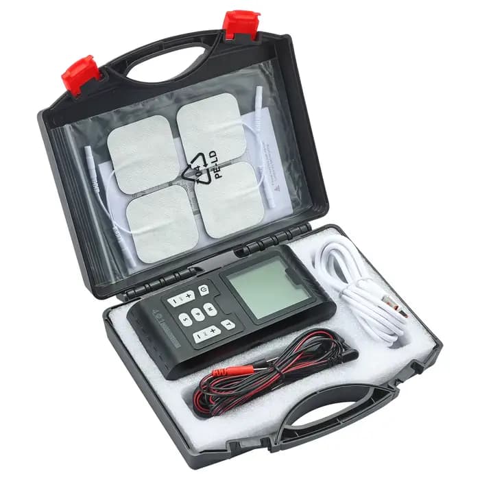 Stimulateur musculaire électrique 4 en 1 EMS Interférentiel Appareil de physiothérapie haute fréquen