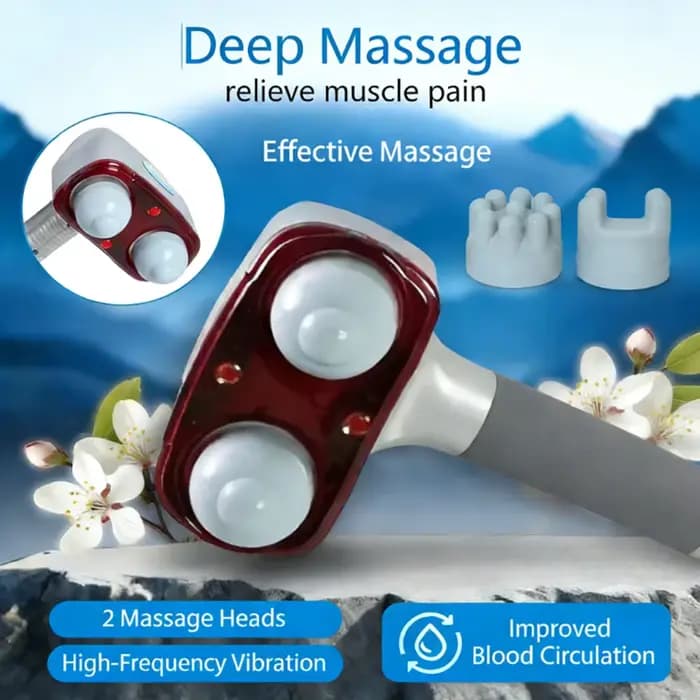 Masseur électrique avec lampe infrarouge, adapté au massage du cou, des épaules, des articulations e