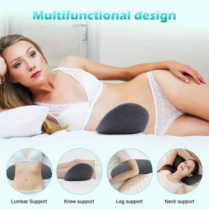 Oreiller lombaire orthopédique en mousse à mémoire de forme, 1 pièce, pour soulager et soutien du ba