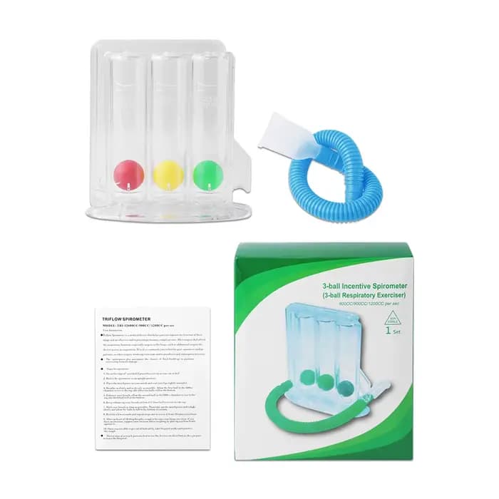 Appareil d'entraînement de capacité d'exercice de respiration profonde à 3 balles, spiromètre d'inci