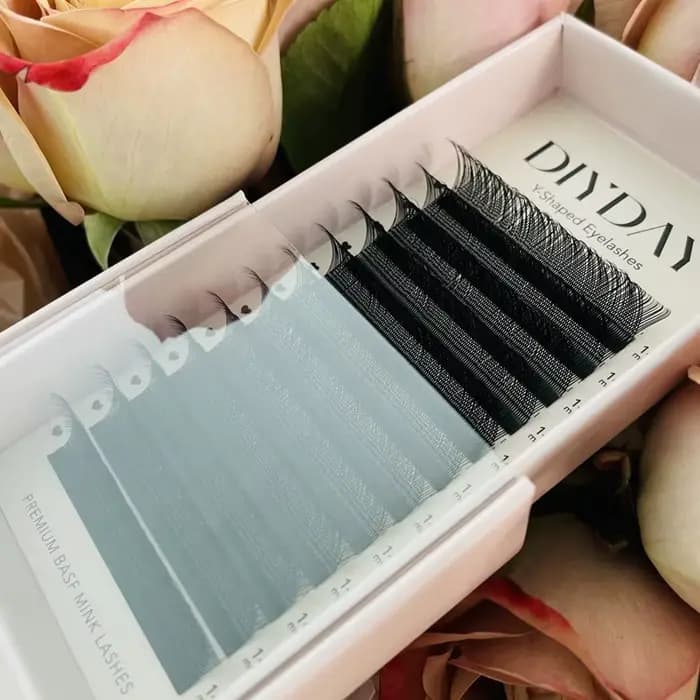 DIYDAY YY Extension de cils en forme de C D Curl Faux cils de vison en gros YY forme Faux cils pour