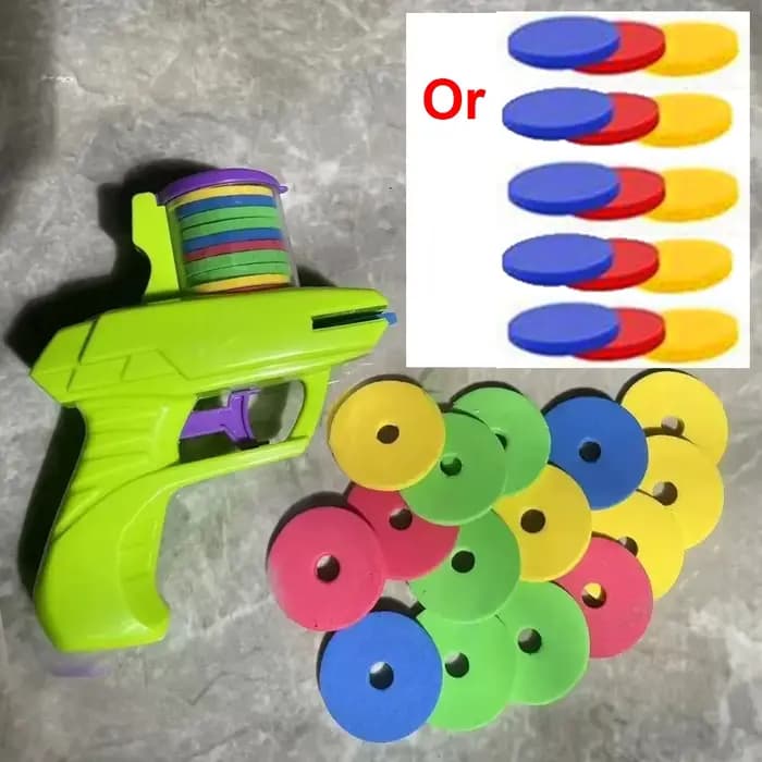 Pistolet à disque en mousse pour enfants, jeu de plein air, jouet, disque volant, lanceur de tir, Do