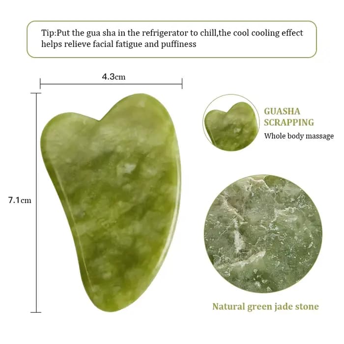 Grattoir à Gouache Gua Sha en Jade Rose naturel, masseur pour le visage, le corps, Lifting de la pea