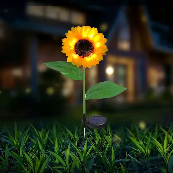 Lampes solaires en forme de tournesol pour jardin, décoration extérieure, lumières féériques impermé