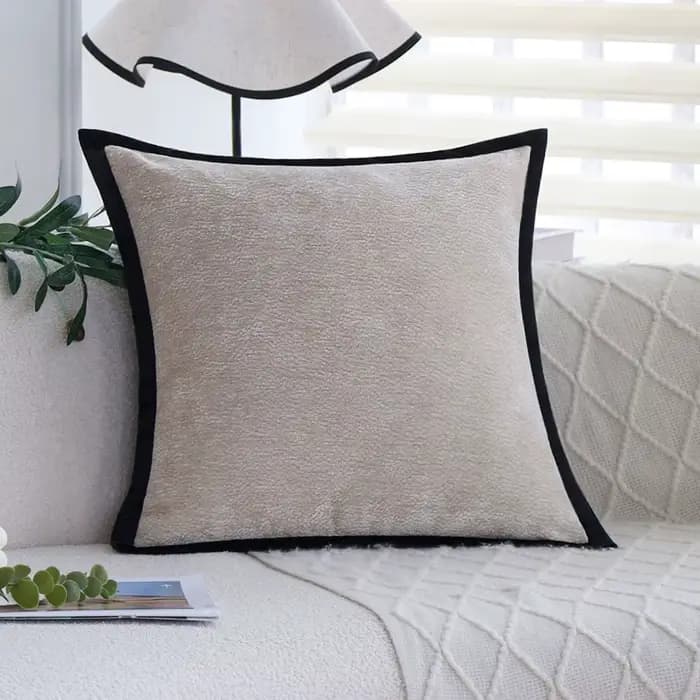 Housse de coussin 45x45 ultra douce, housse de coussin décorative en chenille pour canapé, salon, Co