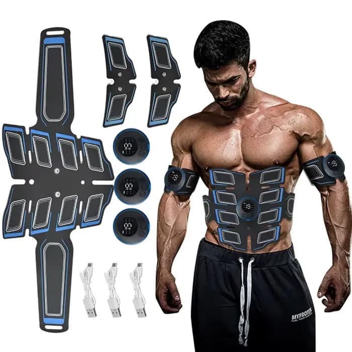 Entraîneur musculaire abdominal aste USB, masseur musculaire abdominal portable, ceinture d'entraîne