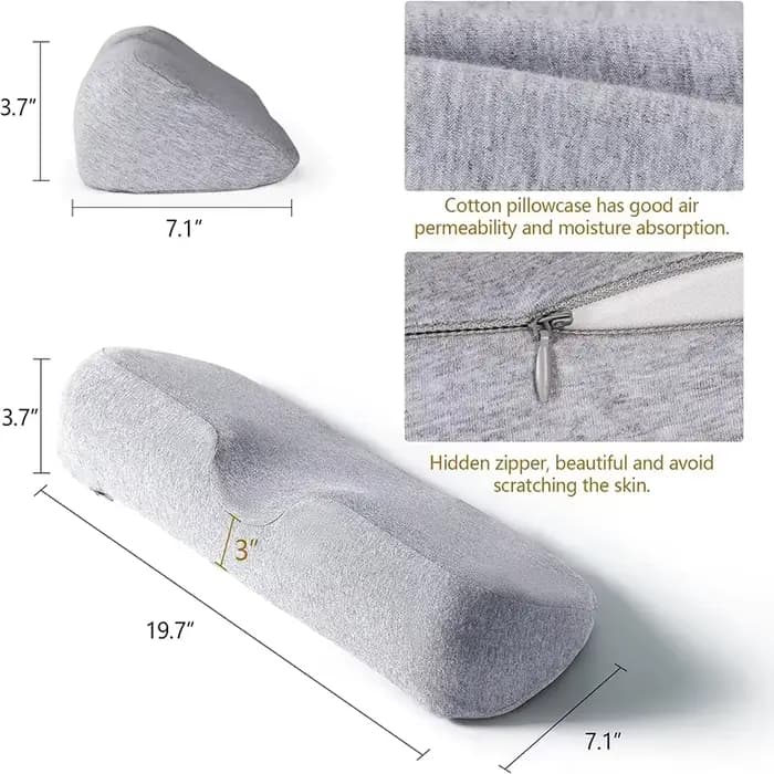 Oreiller cervical en mousse à mémoire de forme à récupération lente, pour la protection du cou et la